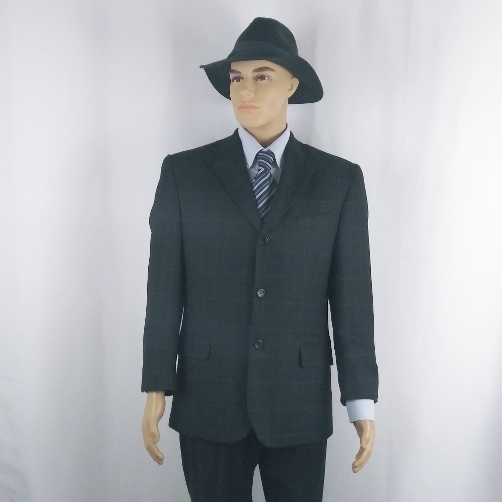 Vincenzo black sports jacket jacket mens size 44R